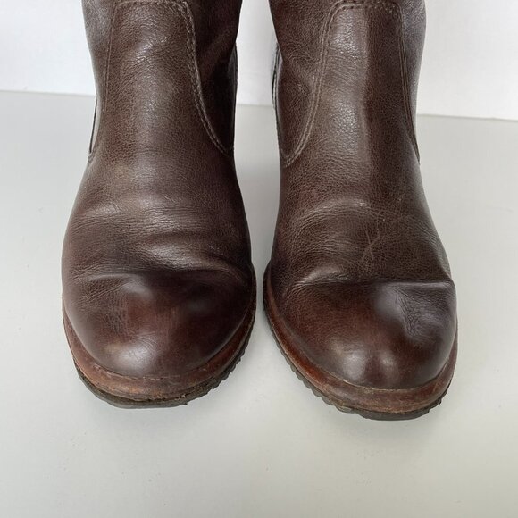 Coach Fayth Whiskey Leather Pull On Round Toe Knee High Riding Boots Brown 9 - Picture 6 of 12